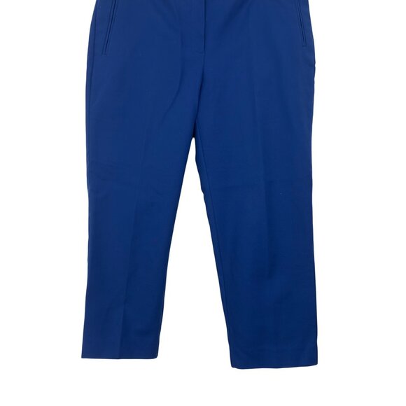 Adrianna Papell Womens Royal Blue Cropped Dress Pants Size 12 Cotton Blend - Picture 2 of 10